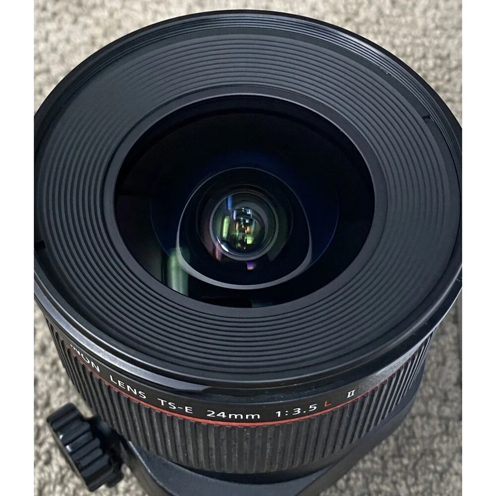Canon TS-E 24mm f3.5 L II Tilt Shift EF Lens w/new EW-88B Hood, caps, complete!